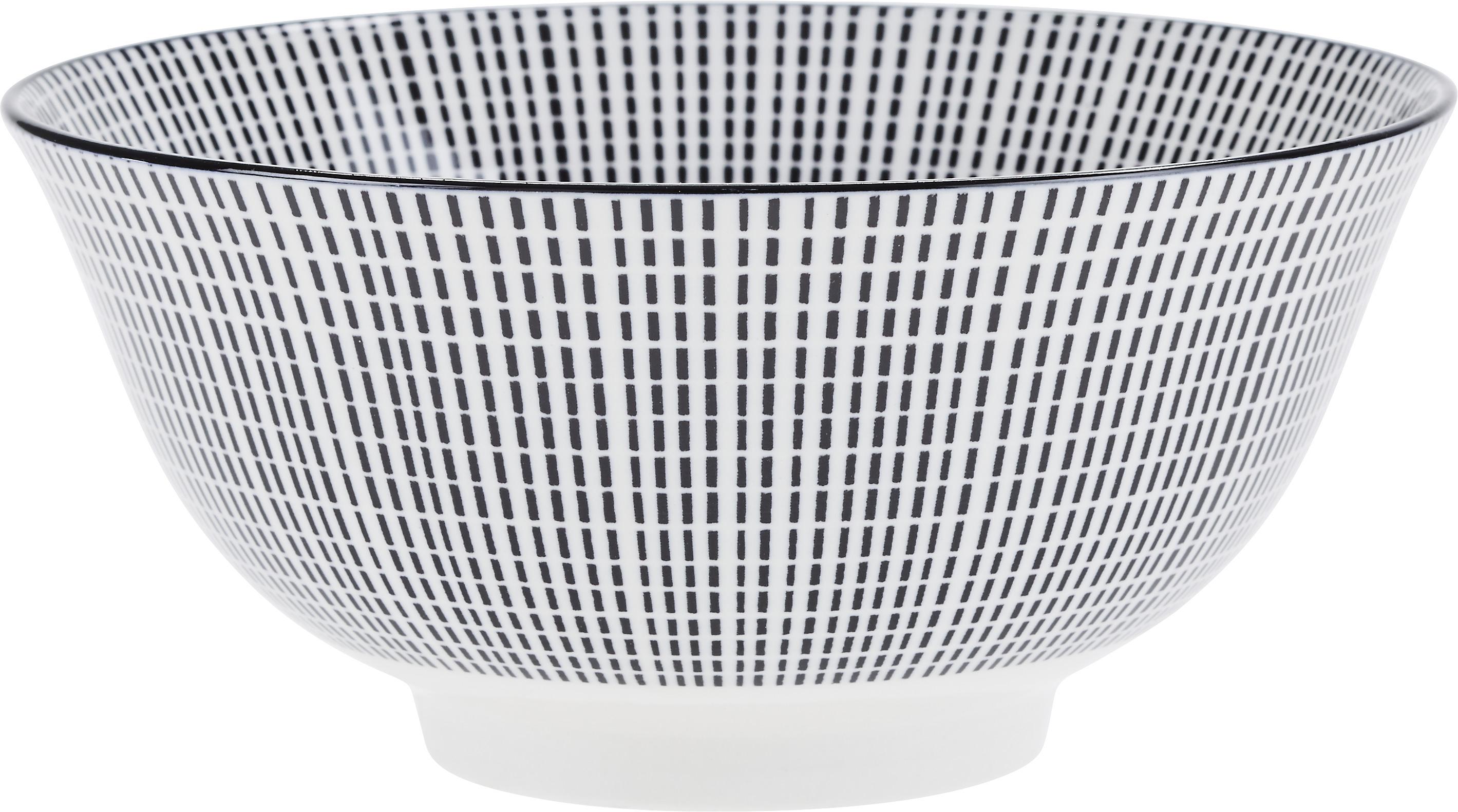 Müslischale Shiva in diversen Designs - Schwarz/Weiß, LIFESTYLE, Keramik (15,5/7,5cm) - Modern Living