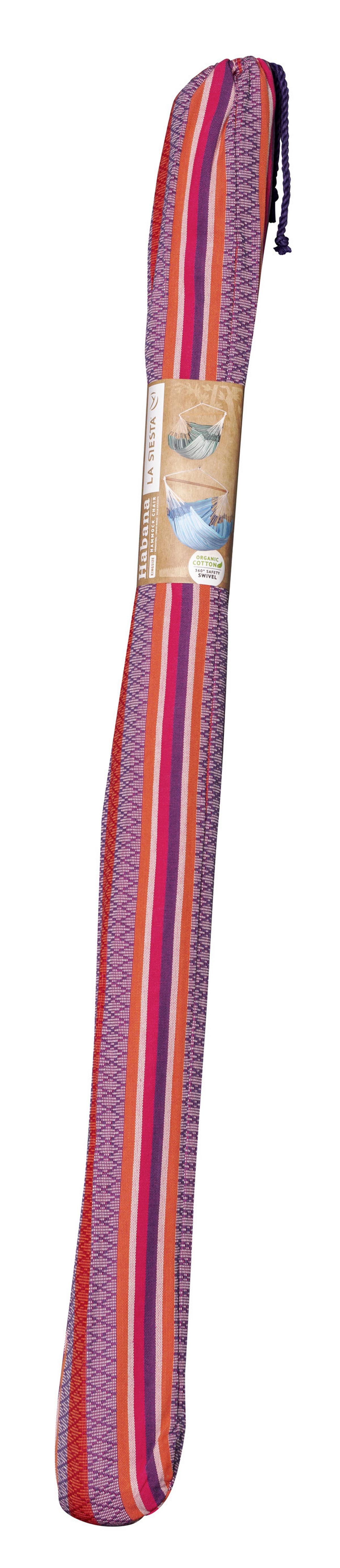 Hängesessel Comfort Hammock Echtholz Lila/Rosa/Pink - Pink/Lila, KONVENTIONELL, Holz/Textil (110/160/180cm) - La Siesta