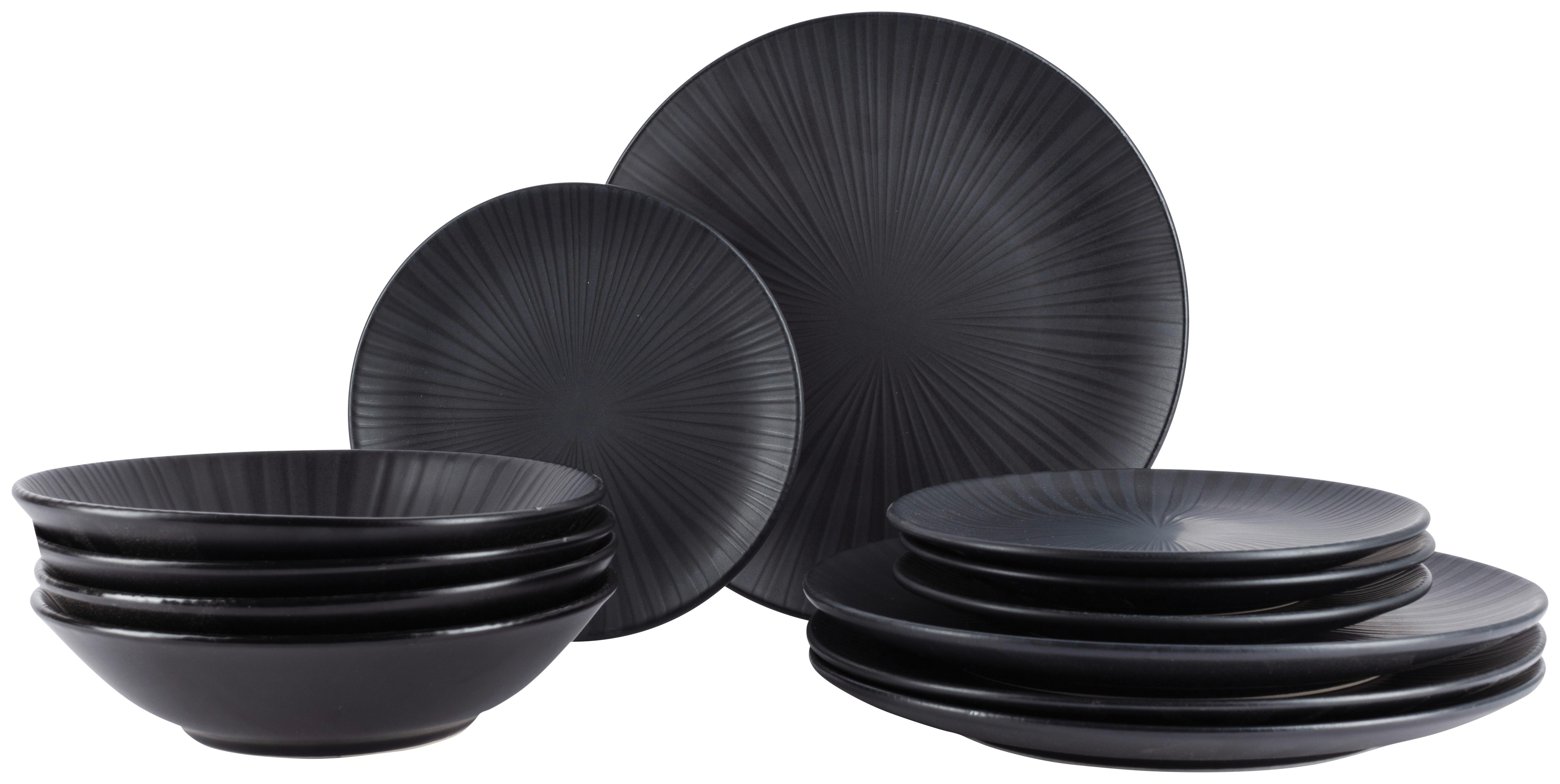 Servis 12/1 Black - crna, Moderno, keramika - Premium Living