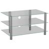 Phonotisch Netasa ca. 95x45 cm Transpar./Silber - Klar/Silberfarben, KONVENTIONELL, Glas/Metall (95/45/42cm) - MID.YOU