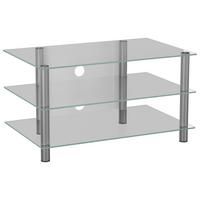 Phonotisch Netasa ca. 95x45 cm Transpar./Silber - Klar/Silberfarben, KONVENTIONELL, Glas/Metall (95/45/42cm) - MID.YOU