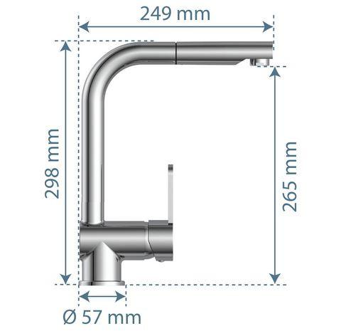 Küchenarmatur London in Chromfarben - Chromfarben, Lifestyle, Kunststoff/Metall (29,8cm) - Schütte