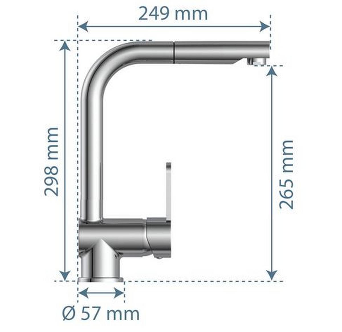 Küchenarmatur London in Chromfarben - Chromfarben, Lifestyle, Kunststoff/Metall (29,8cm) - Schütte