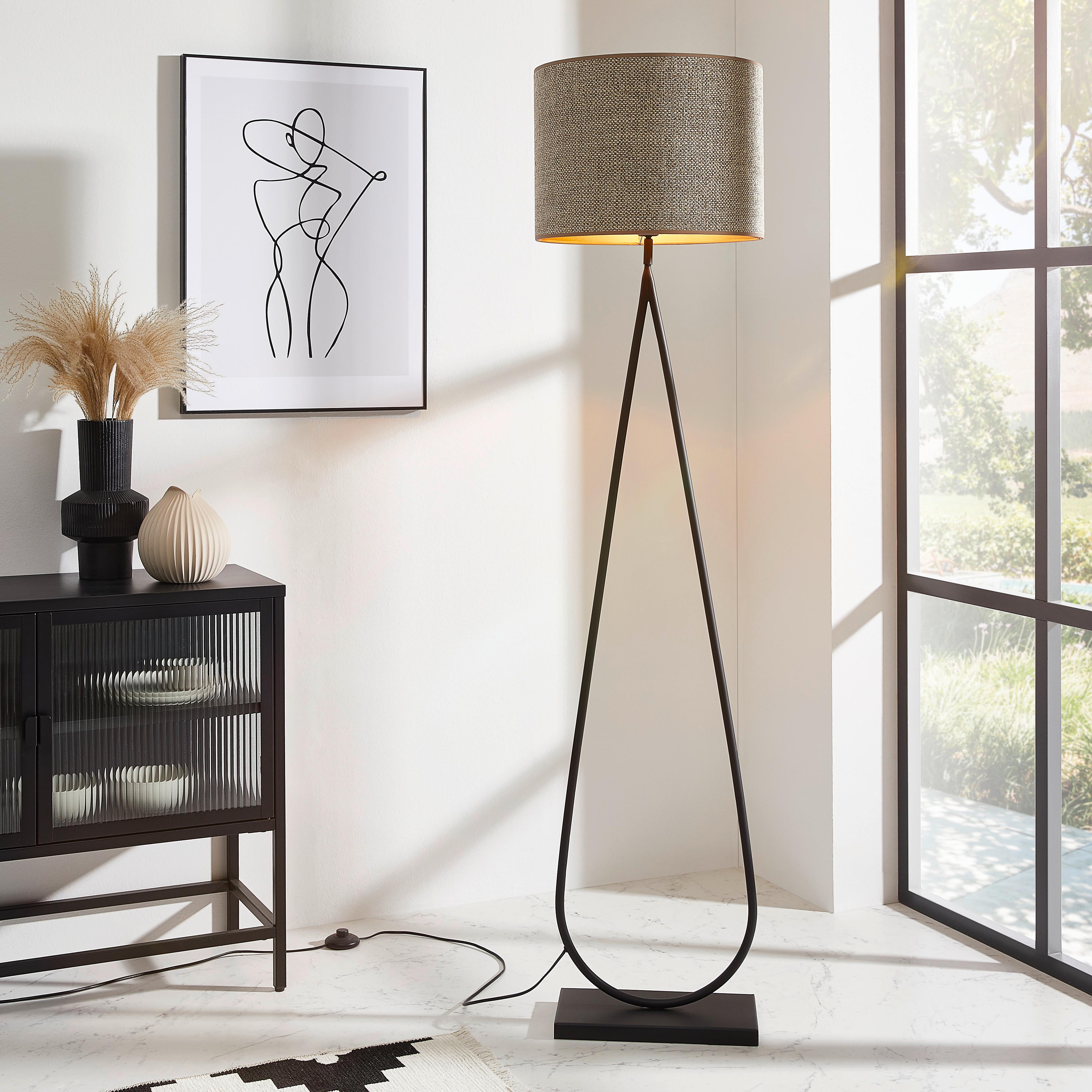 LAMPA STOJĄCA 8213612 - czarny, Trend, metal (35/17/137cm) - Light & Living