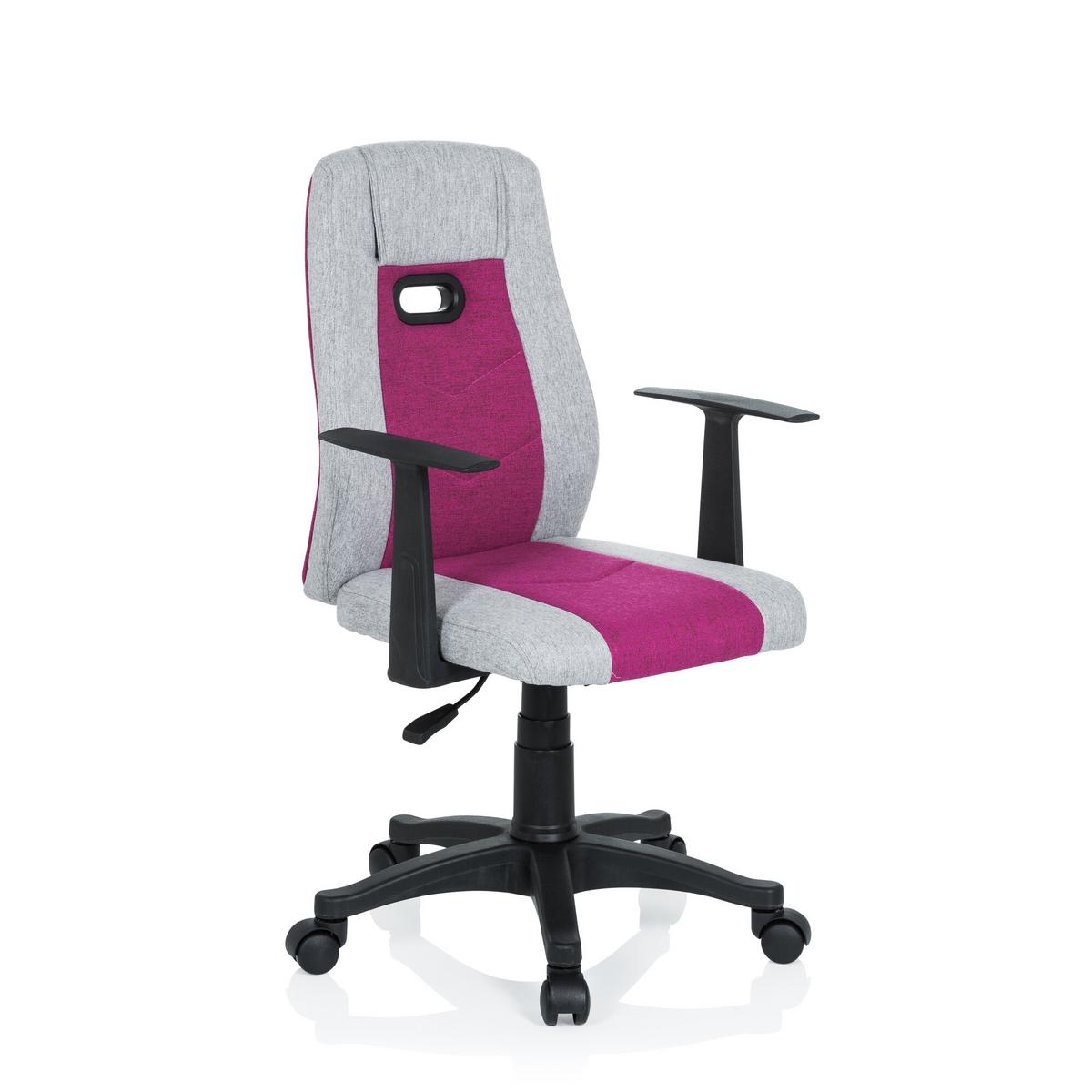 Mladinski Vrtljivi Stol Kiddy Extra, Siva, Roza - pink/siva, Basics, umetna masa (55/95-105/45cm) - MID.YOU