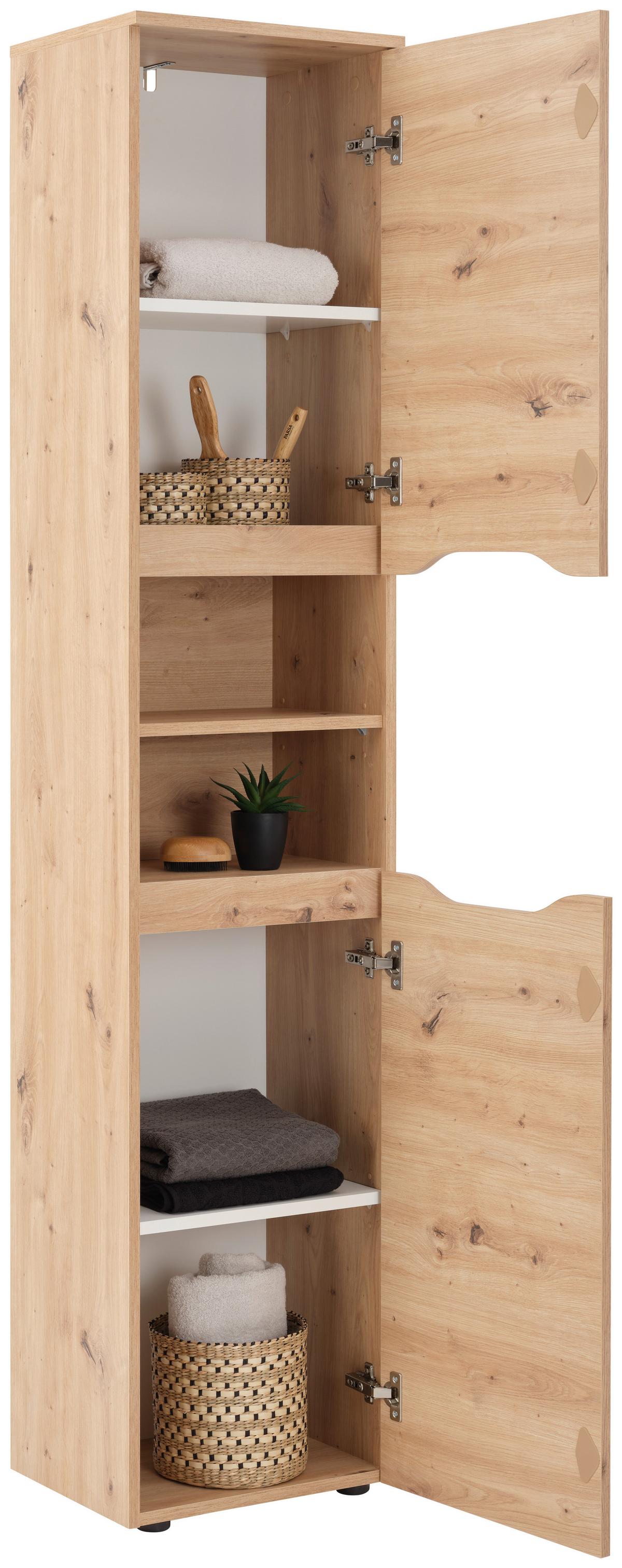 Dulap înalt Giga - stejar Artisan, Modern, material pe bază de lemn (40/190/32cm)