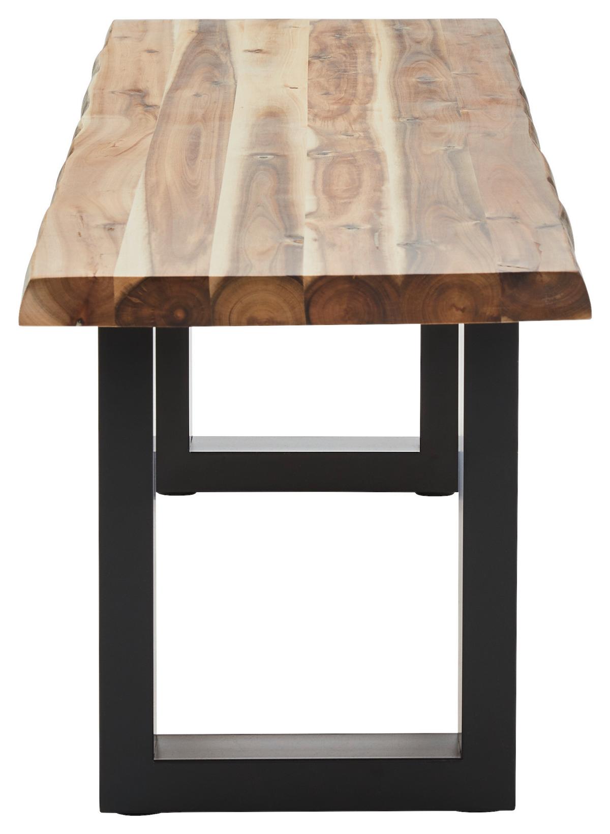 ŁAWKA KERALA - kolor akacjowy/czarny, Basics, metal/drewno (180/45/40cm) - MID.YOU