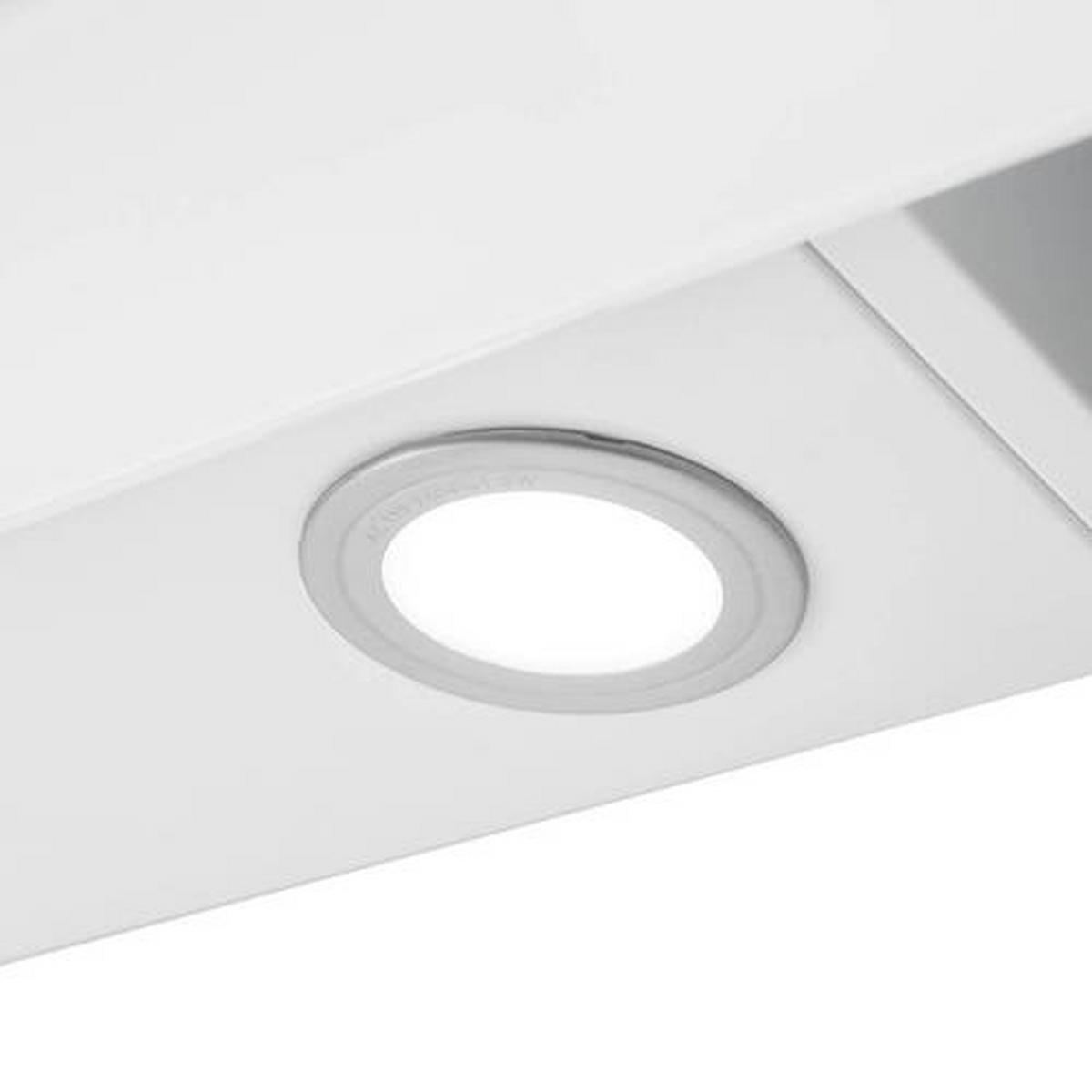 Dunstabzugshaube Leila Metall /Glas Weiß B: ca. 60 cm - Weiß, Trend, Glas/Metall (59,8/72,7-110,7/30,5cm) - Respekta