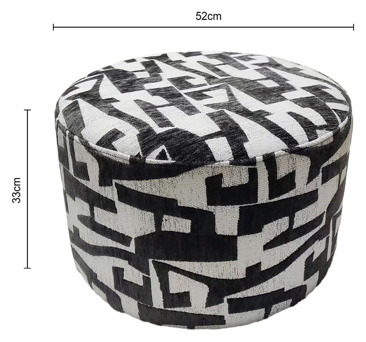 Tabure Trend - bijela/crna, Lifestyle, drvni materijal/tekstil (52/33/52cm) - Mömax