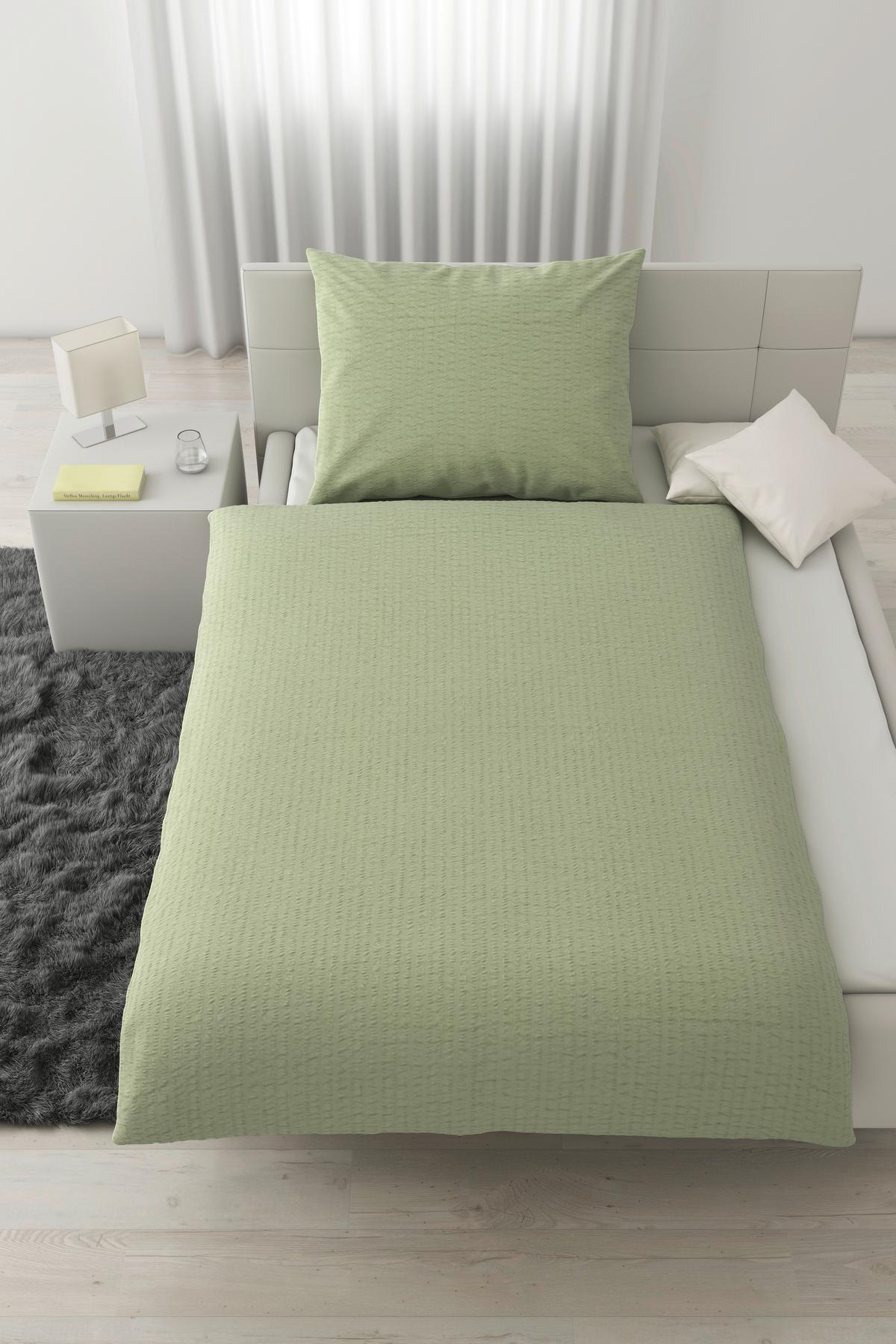 Ágyneműhuzat-garnitúra Gisela - világoszöld, textil (140/200cm) - Modern Living