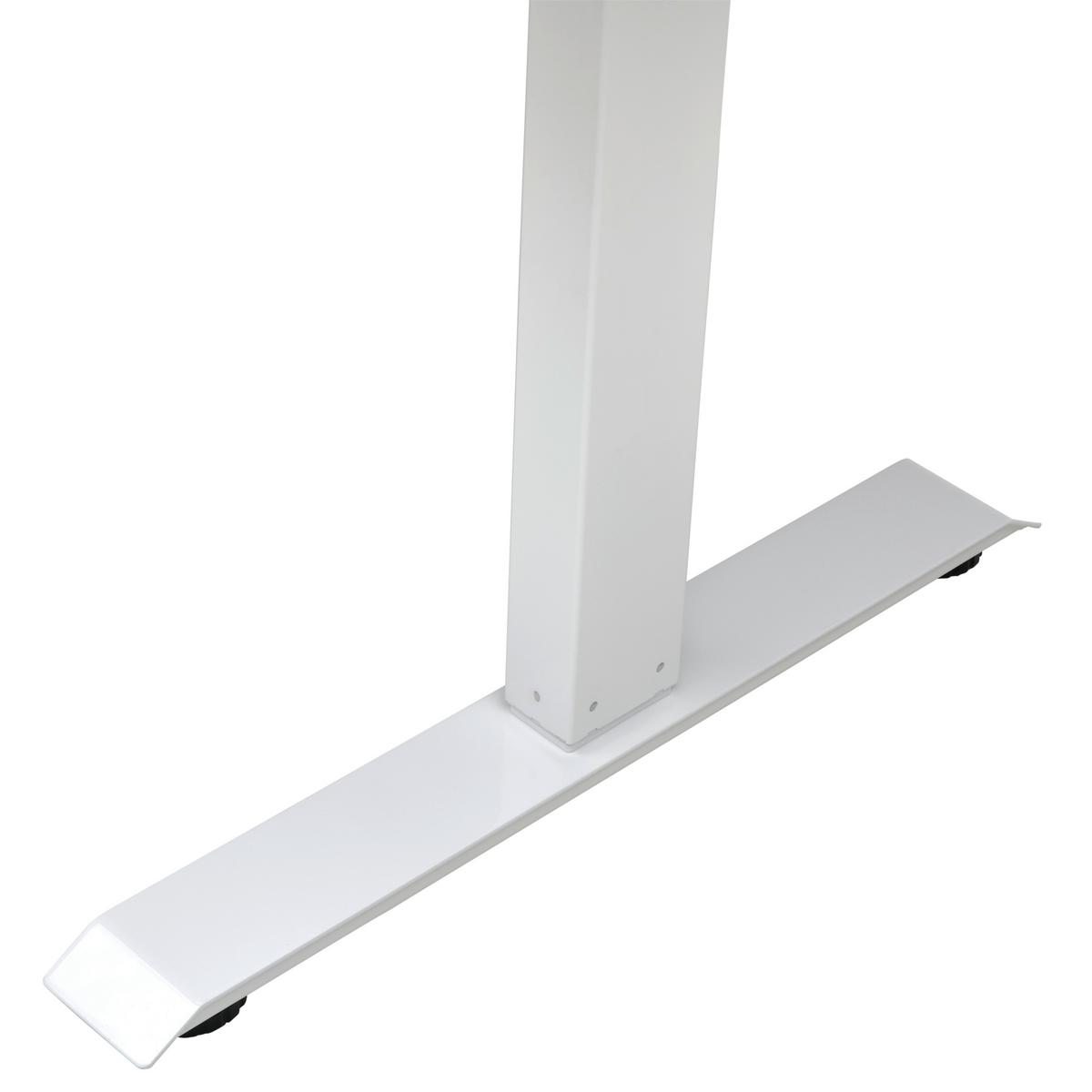 BIURKO ALGHERO - biały/kolor orzecha włoskiego, Modern, materiał drewnopochodny/metal (160/80/73-123cm) - Livetastic