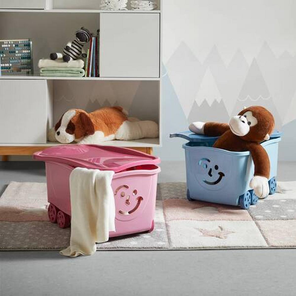 Škatla S Pokrovom Kids - svetlo modra, Konvencionalno, umetna masa (58/39/32cm) - Based