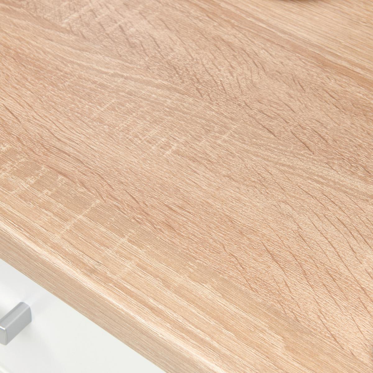 Küchenblock Economy mit Geräte Weiß/Eiche ca. B: 270 cm - Eichefarben/Weiß, Basics, Holzwerkstoff (270cm) - Respekta