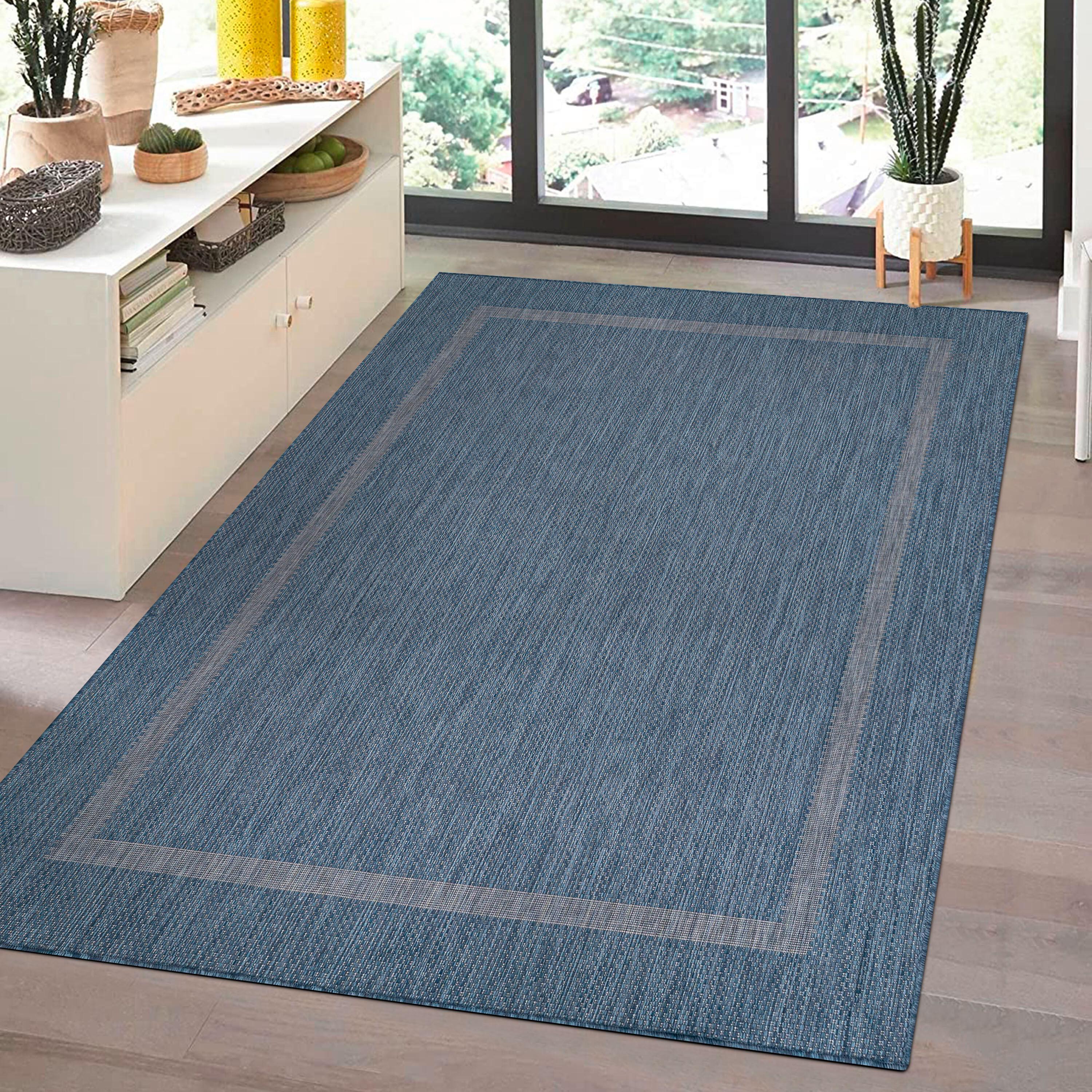 Ravno Tkana Preproga Relax, Modra, 140x200cm - modra, Basics, tekstil (140/200cm) - Novel