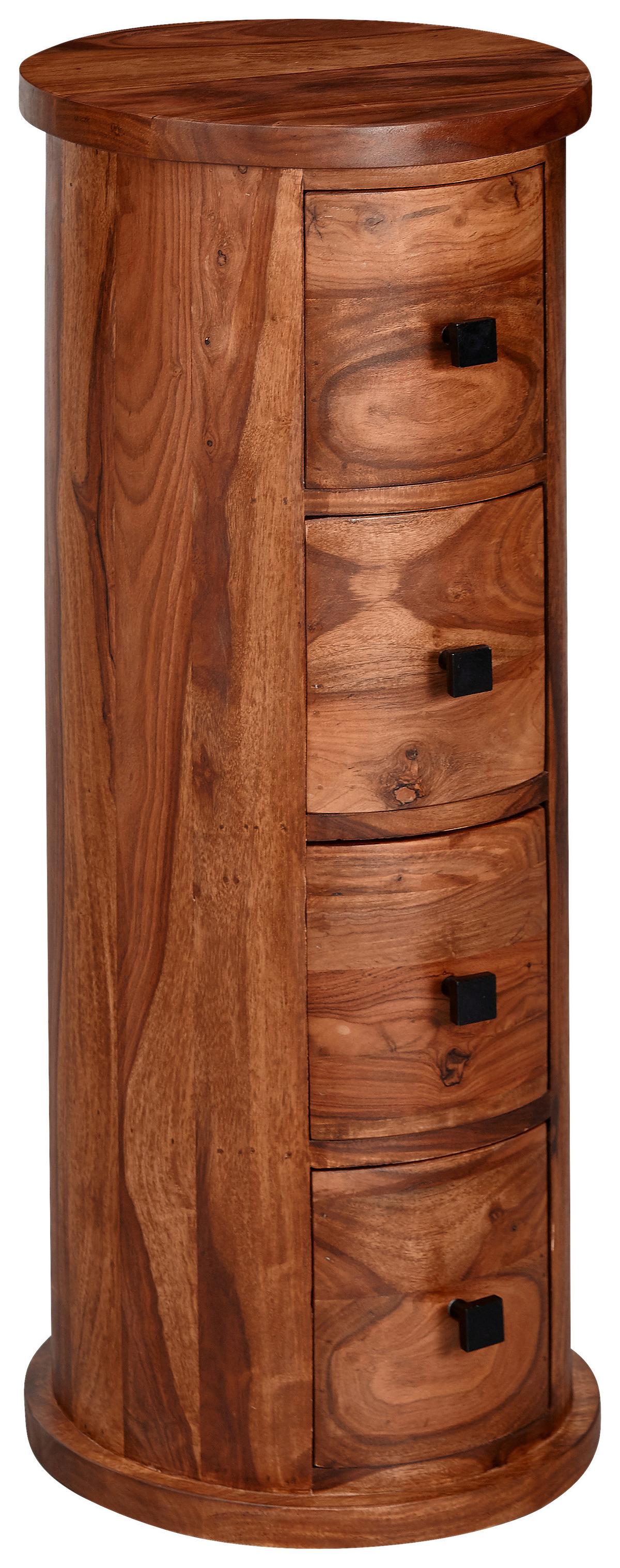 Komoda Wl6.148 - črna/barve indijskega rožnega lesa, Konvencionalno, kovina/les (35/85/35cm) - MID.YOU