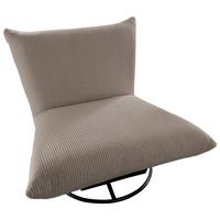 Relaxsessel Cremona Graubraun - Graubraun/Schwarz, Design, Textil/Metall (100/78/96cm) - Livetastic