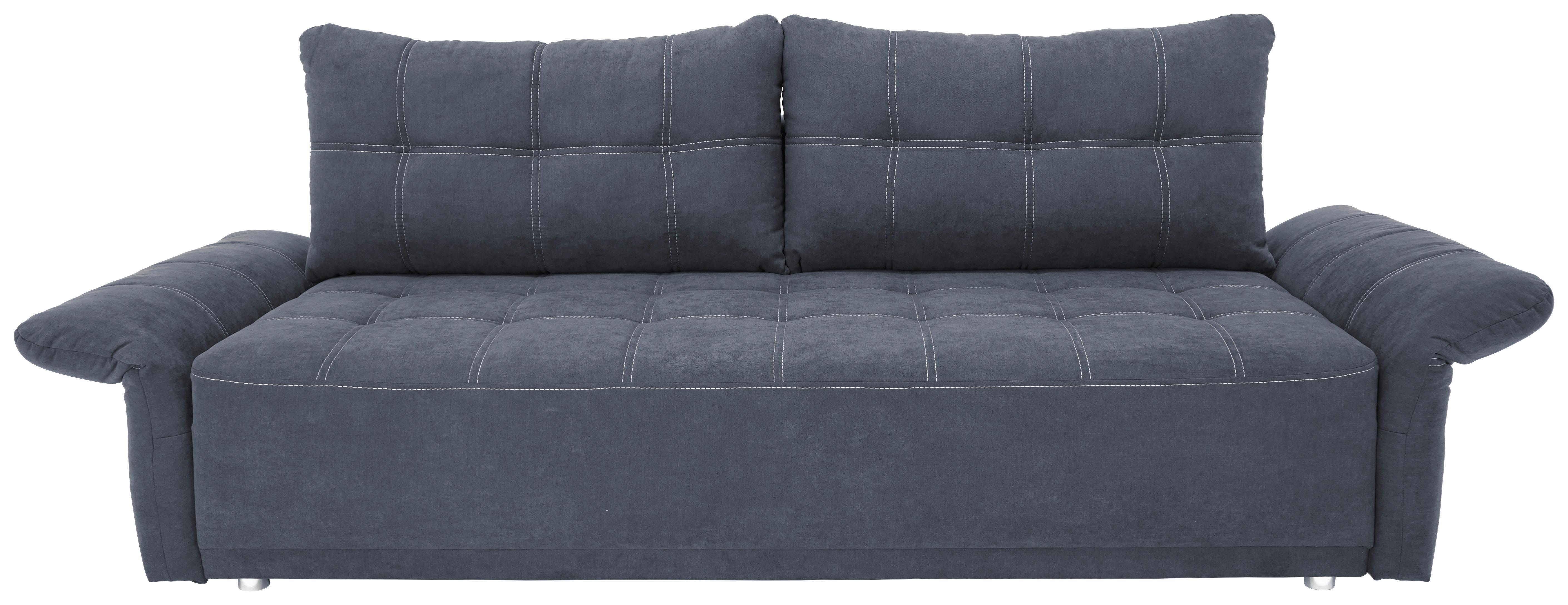 Canapea Bigsofa PASCAL - gri, Basics, plastic/lemn (221/91/107cm) - Modern Living