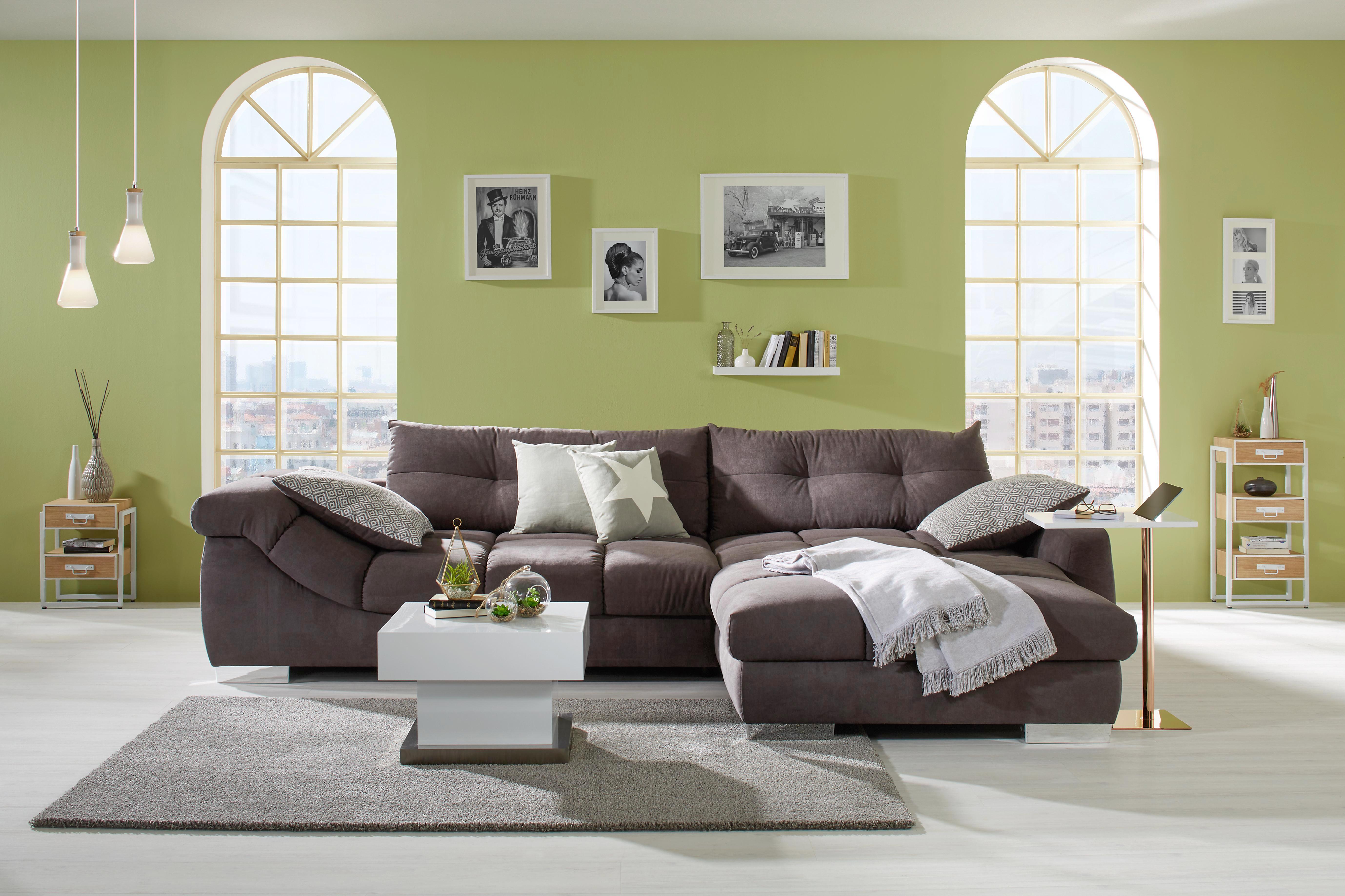 Wohnlandschaft In Anthrazit Mit Wendekissen Online Kaufen Momax