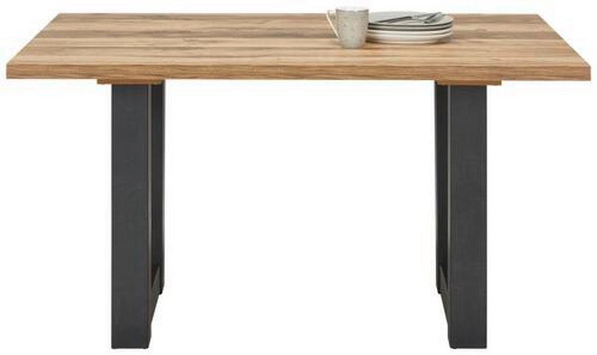 Esstisch in Schwarz/Eichefarben - Eichefarben/Schwarz, Modern, Holzwerkstoff (200/100/75cm) - Mömax