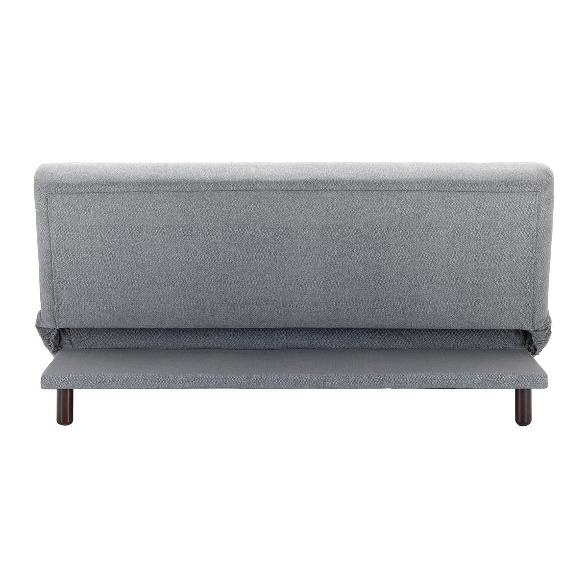Schlafsofa Camilla Hellgrau Webstoff - Dunkelbraun/Hellgrau, MODERN, Holz/Textil (186/90/106cm) - Bessagi Home