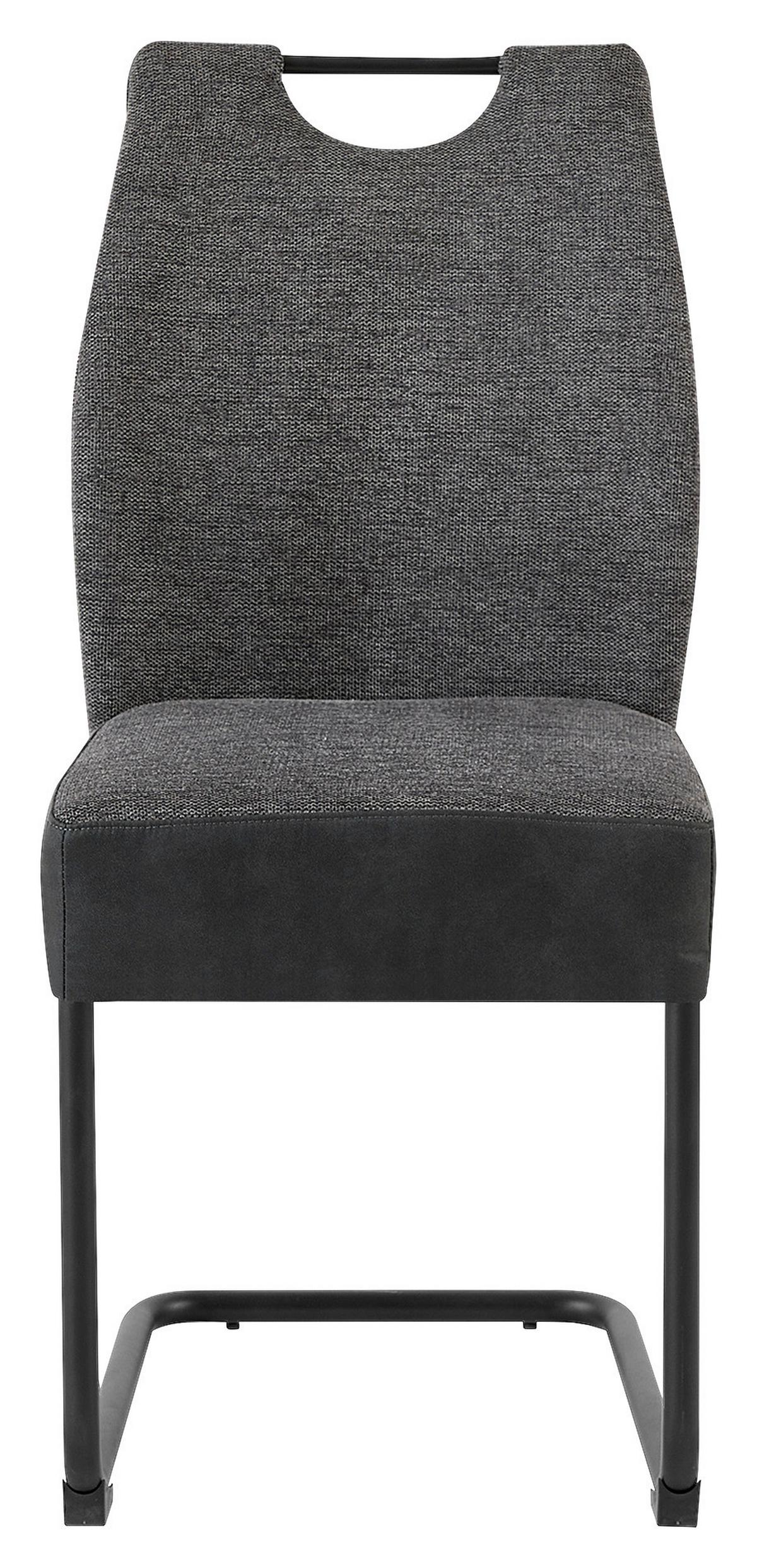Stuhlset PETER Anthrazit, Federkern - Anthrazit/Schwarz, MODERN, Metall (45/94/54cm) - MID.YOU