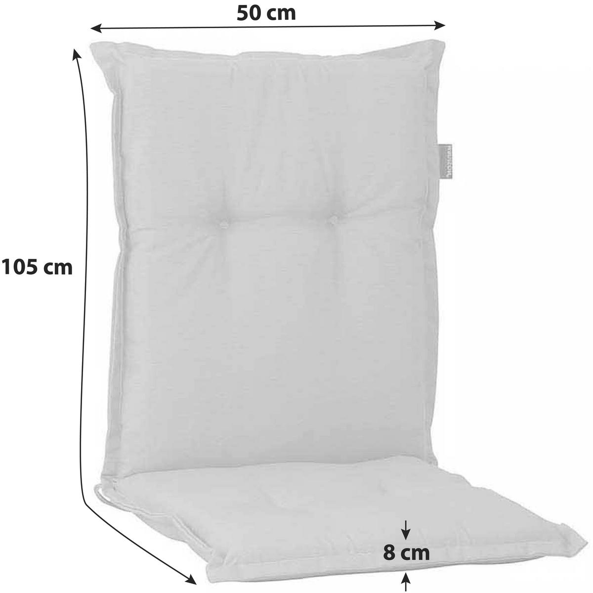 Sesselauflagen-Set Pana 4-tlg.Niedriglehner Grau - Taupe, KONVENTIONELL, Textil (50/8/105cm) - Ambia Garden