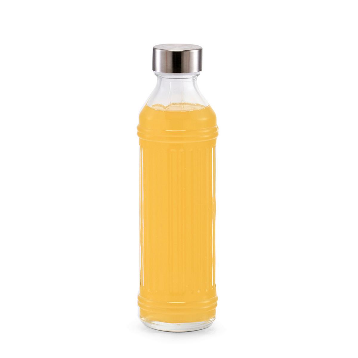 Trinkflasche 19523 Transparent ca. 500ml - Transparent, Design, Glas (7/7/24cm)