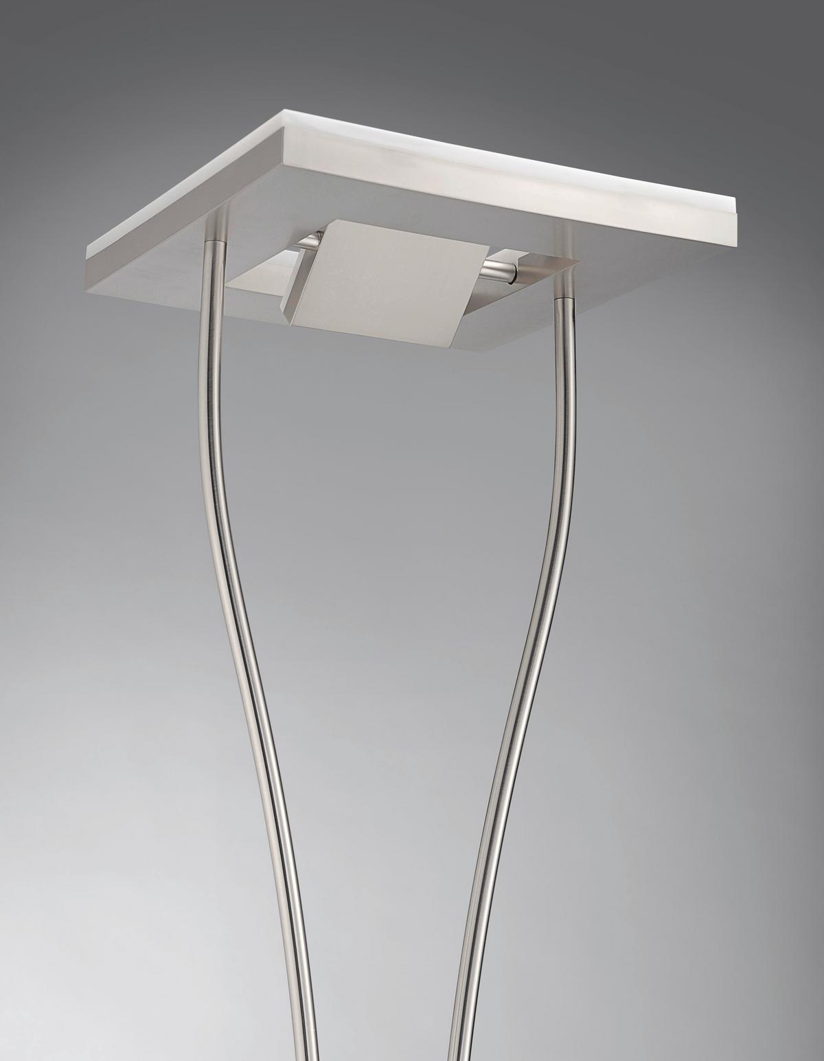 LAMPA STOJĄCA 11776-55 HELIA - kolor niklowy, Design, metal (57/57/197,5cm)