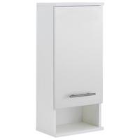 Viseča Omara Emmi, Bela - barve nerjavečega jekla/bela, Konvencionalno, kovina/leseni material (30,3/70,8/20,5cm) - Stylife