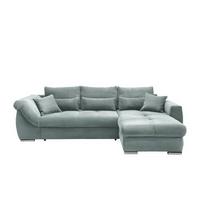 Wohnlandschaft Frederico Hellblau Cord - Chromfarben/Hellblau, MODERN, Holz/Textil (302/188cm) - MID.YOU