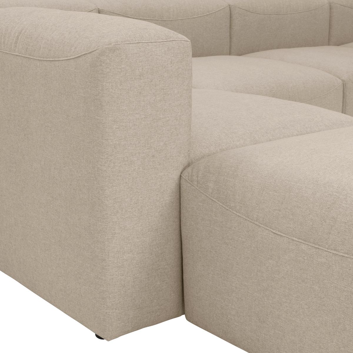 WOHNLANDSCHAFT LENA - Creme, Design, Kunststoff/Textil (250/350/235cm) - Max Winzer