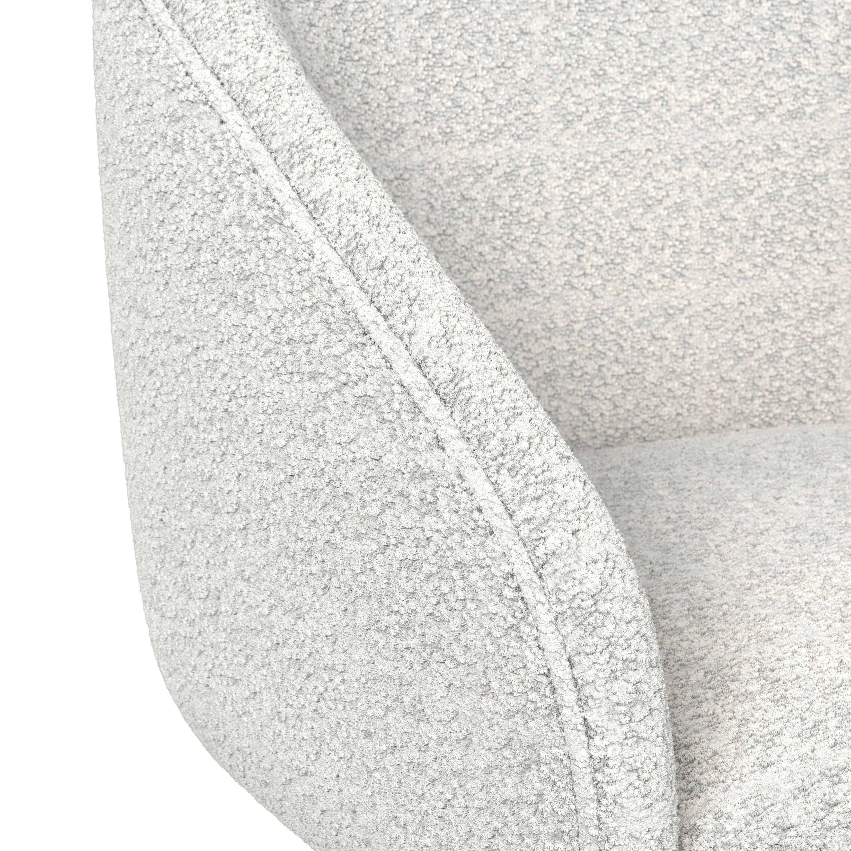 STOL MED ARMSTÖD MAIA - vit, Modern, metall/textil (60/84,5/59cm) - Bessagi Home