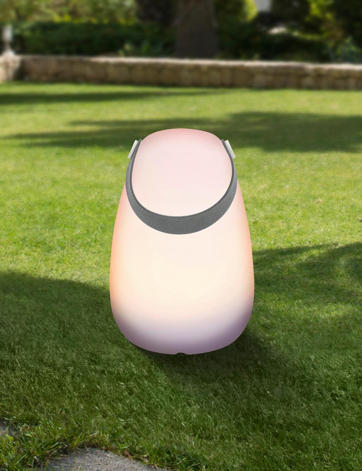 LAMPA SOLARNA GLENDALE - biały, Basics, tworzywo sztuczne (14/20cm) - Ambia Garden