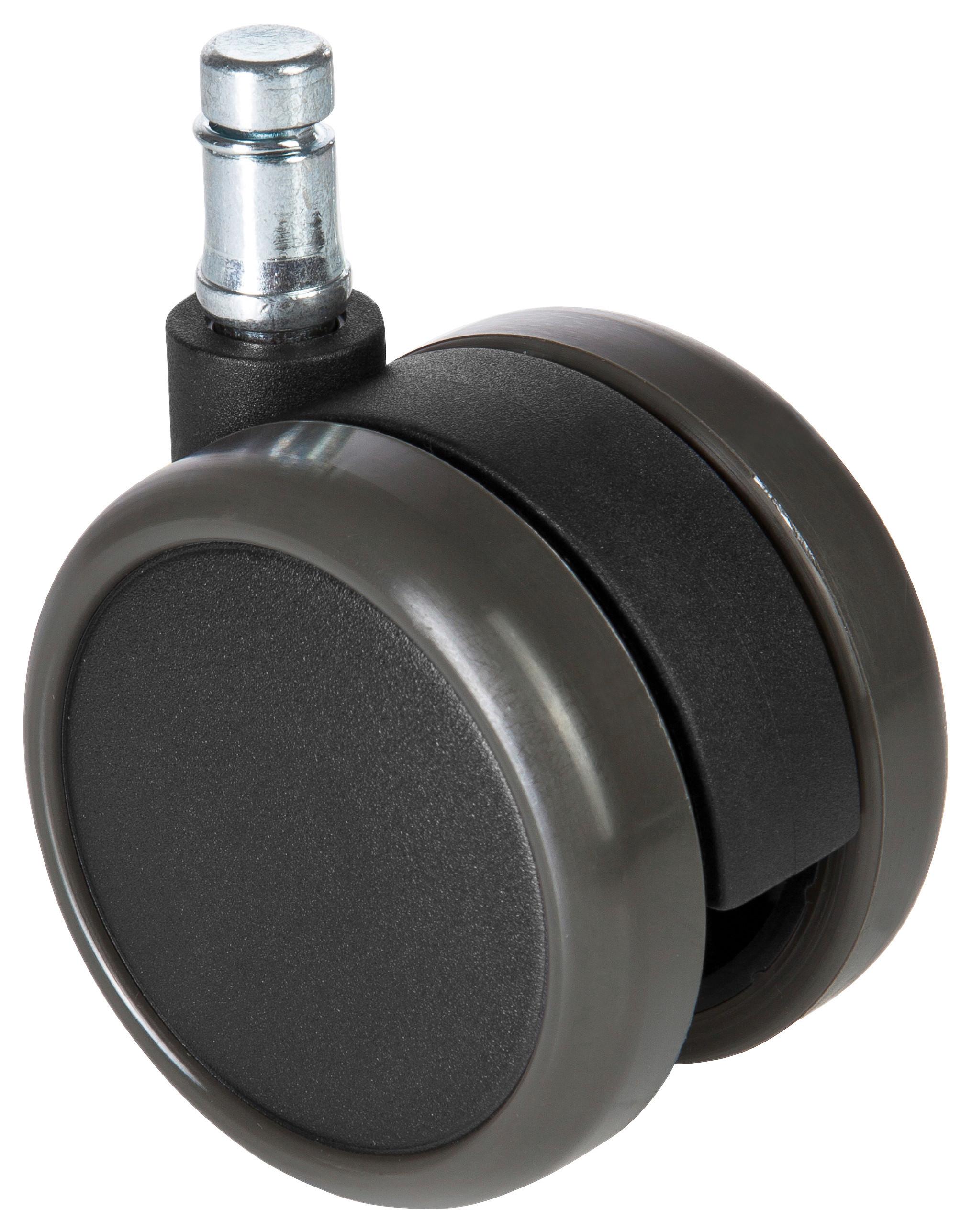 Set Kolesc Za Vrtljivi Stol Rolo Free, 5-Delni - črna, Basics, kovina/umetna masa (5/7/6,5cm) - MID.YOU