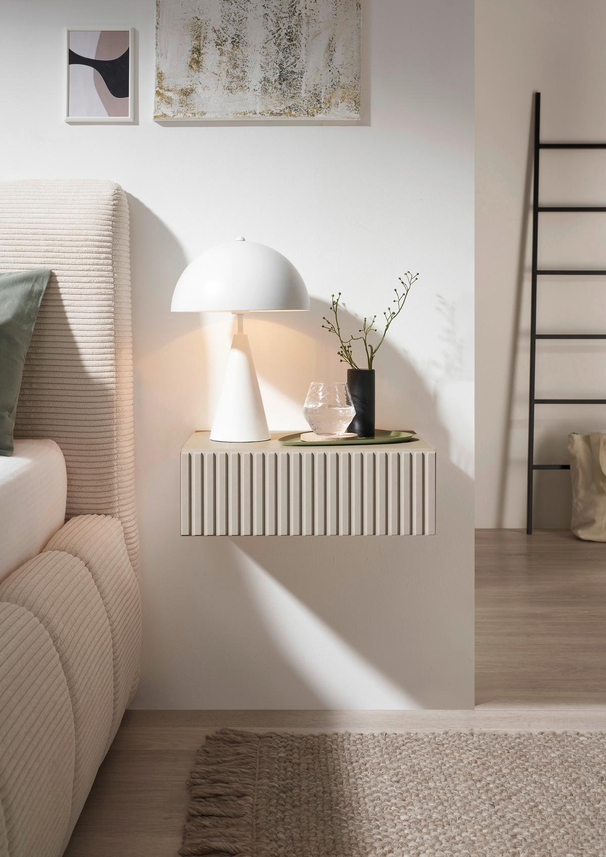 SZAFKA NOCNA TABONI - kaszmir, Konventionell, materiał drewnopochodny (42/14/30cm) - Boxxx