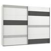 Ormar S Kliznim Vratima Monaco - bijela/siva, Moderno, staklo/drvni materijal (270/210/65cm) - Modern Living