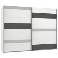 Ormar S Kliznim Vratima Monaco - bijela/siva, Moderno, staklo/drvni materijal (270/210/65cm) - Modern Living