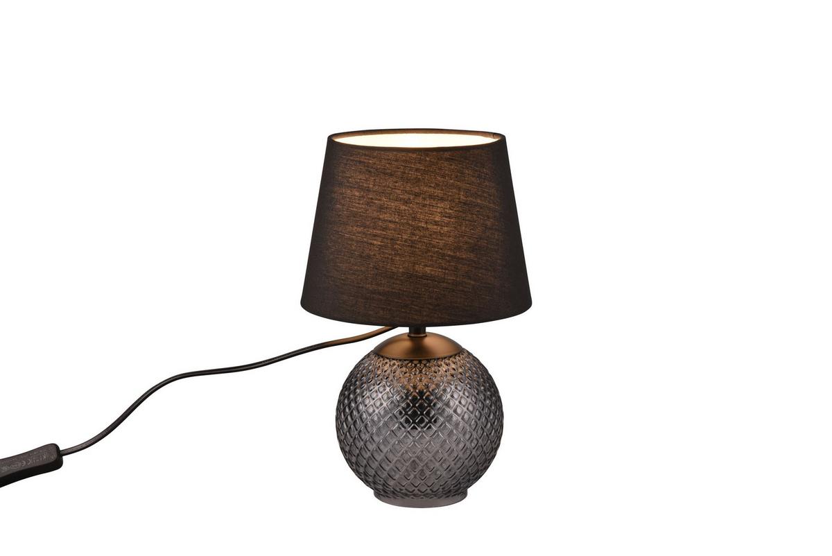 LAMPA STOŁOWA PASO DOBLE *SBN* - czarny, Basics, metal/tkanina (18/29cm) - Novel