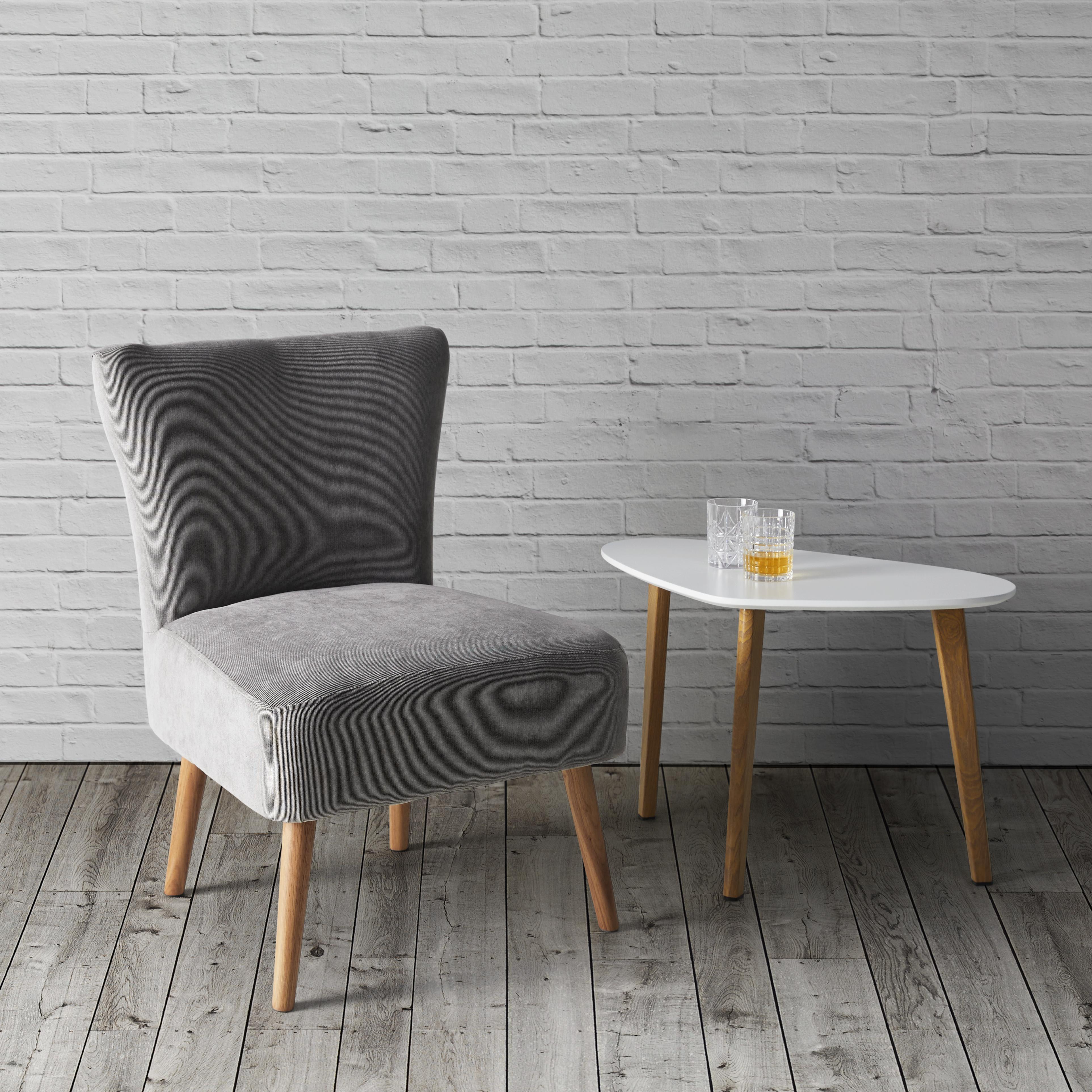 Sessel in Grau 'Laura' - Grau, MODERN, Holz/Textil (62/83/62cm) - Bessagi Home