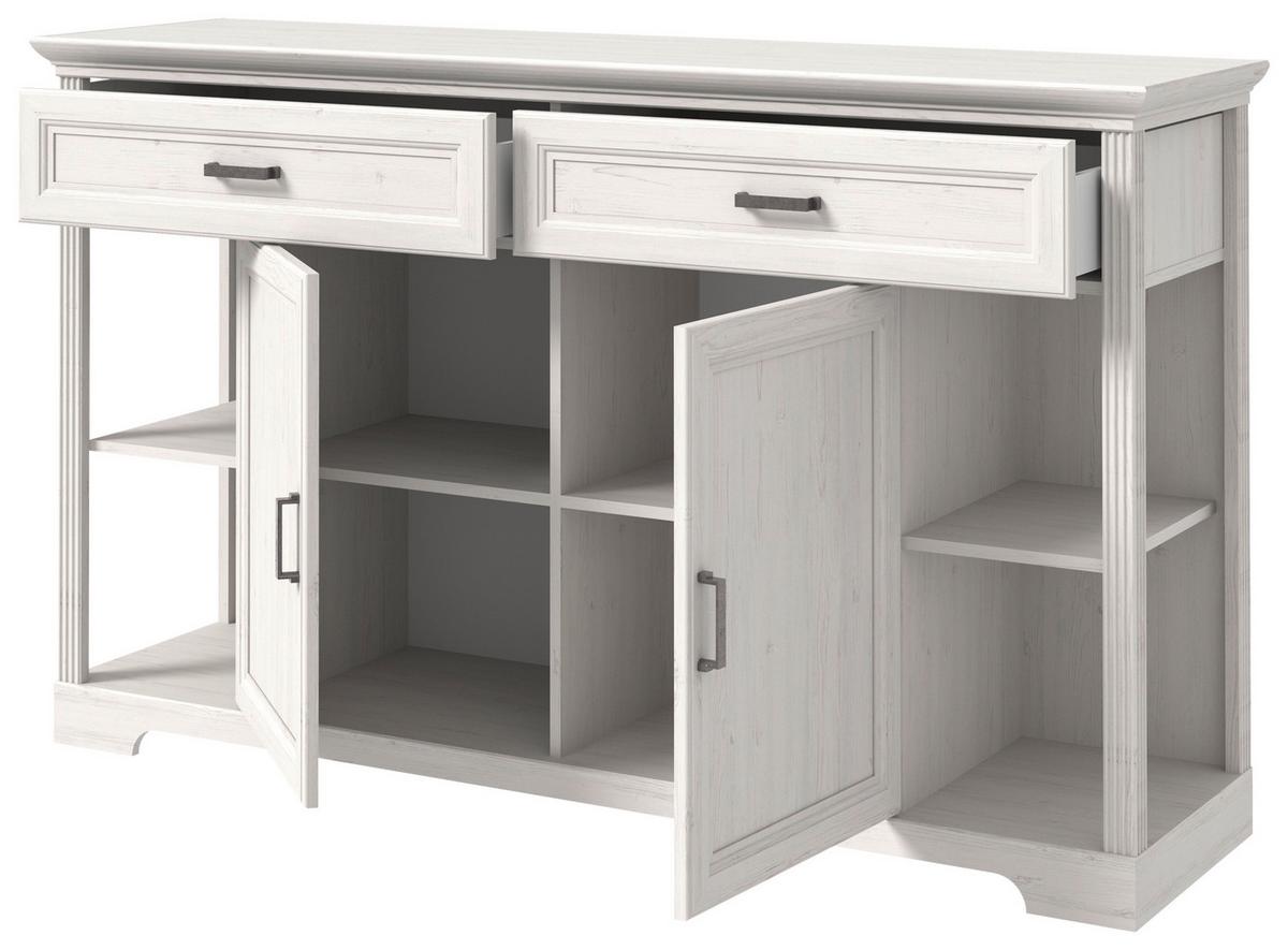 Sideboard in Pinienfarbe - Pinienfarben, Romantik / Landhaus, Holzwerkstoff/Metall (171/102/48cm) - Zandiara