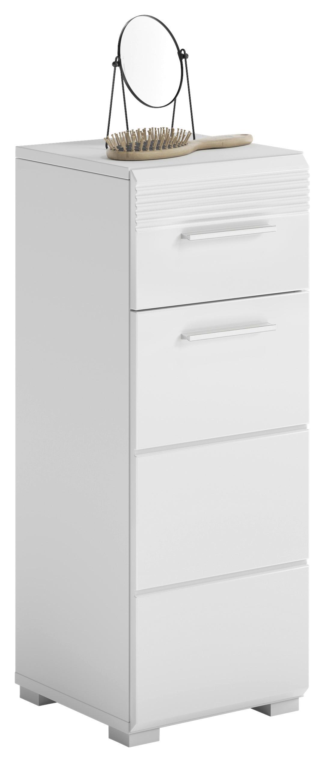 Unterschrank Linus ca. 60x70 cm Weiß - Weiß Hochglanz/Weiß, MODERN, Holzwerkstoff/Kunststoff (60/70/30cm) - MID.YOU