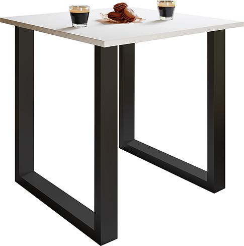 Jedilna Miza Xona, Bela, Črna - črna/bela, Basics, kovina/leseni material (80/50/76cm) - MID.YOU
