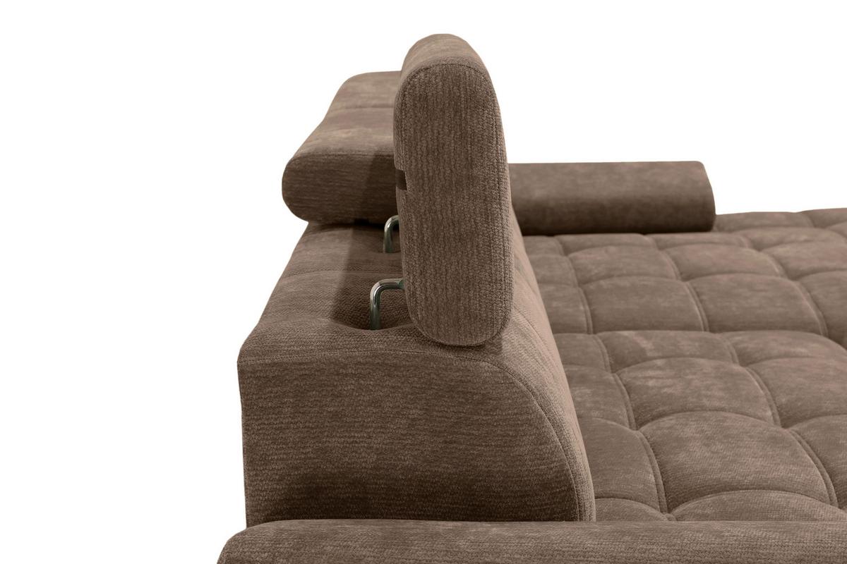Kutna Garnitura Vegas - smeđa/crna, Design, drvo/tekstil (294/173cm) - Modern Living