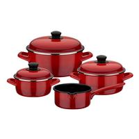 Set Posod Red Shadow, 4-Delni - rdeča, Basics, kovina - GSW
