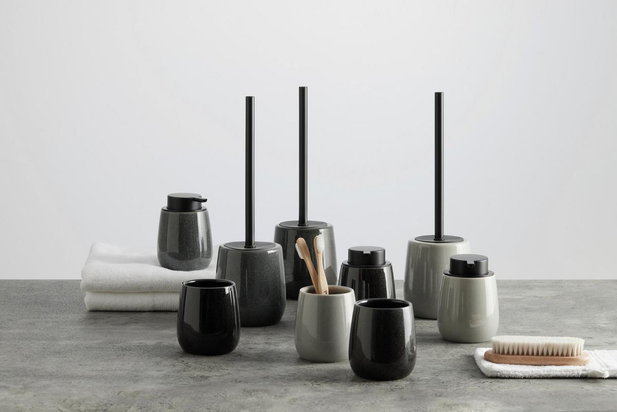 Dozator de săpun Magnus, cca. 300 ml - gri închis/negru, Modern, ceramică (8,0/12,5cm) - Mömax
