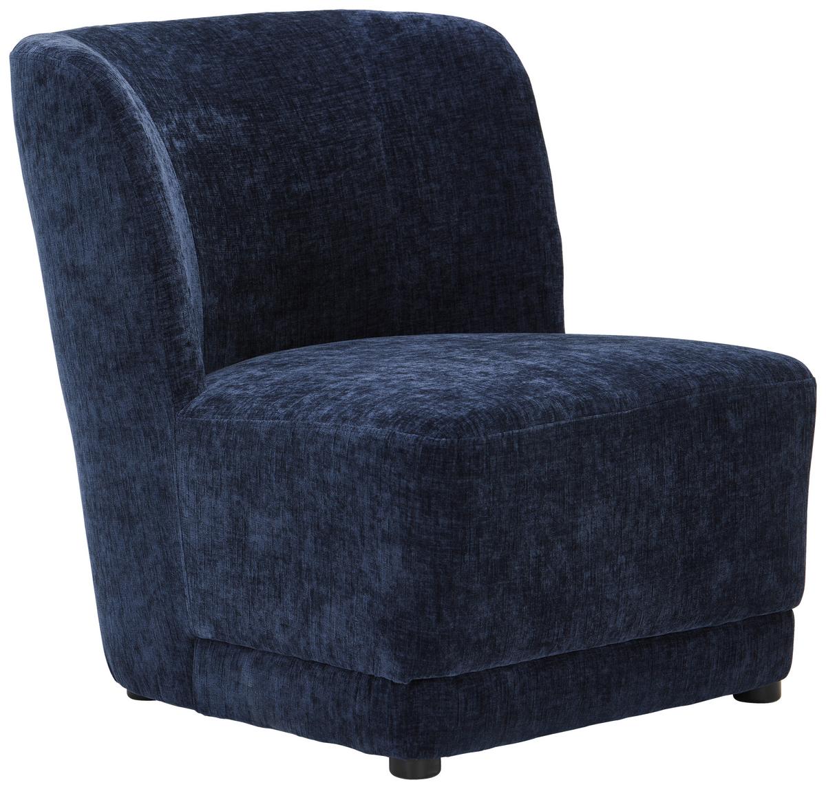 FOTEL POLSTER - niebieski, Design, drewno/tkanina (64/71/73cm) - MID.YOU