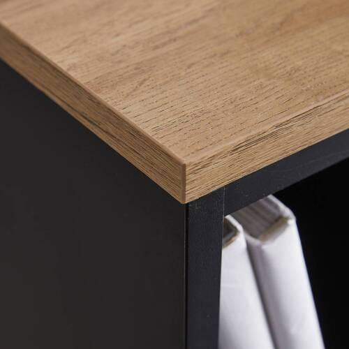 FRISTÅENDE HYLLA MEGY - svart/ekfärgad, Modern, metall (80/84,6/40cm) - Bessagi Home