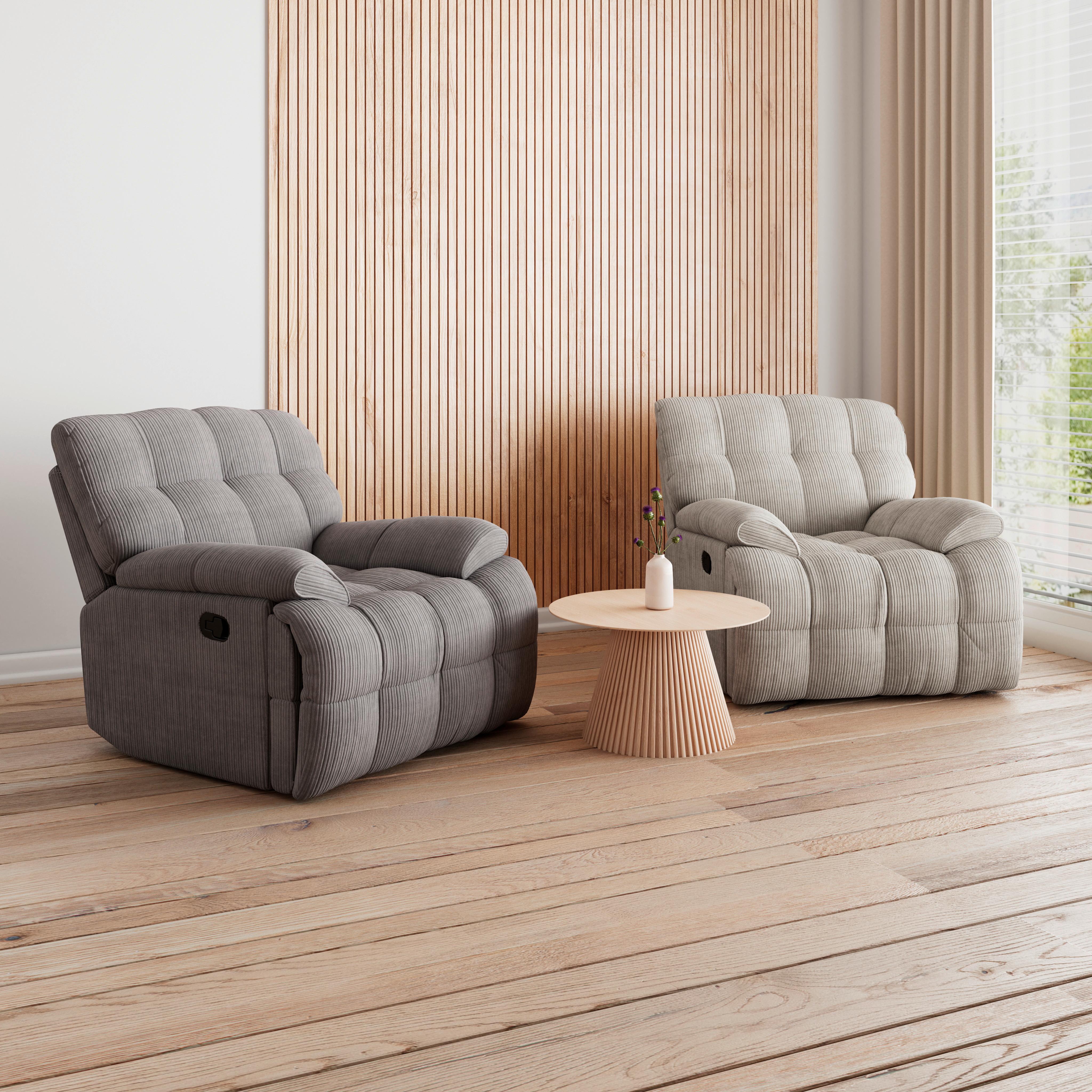 Relax Fotel Natalie - sötétszürke, Modern, textil/fa (98/94/106cm) - Bessagi Home