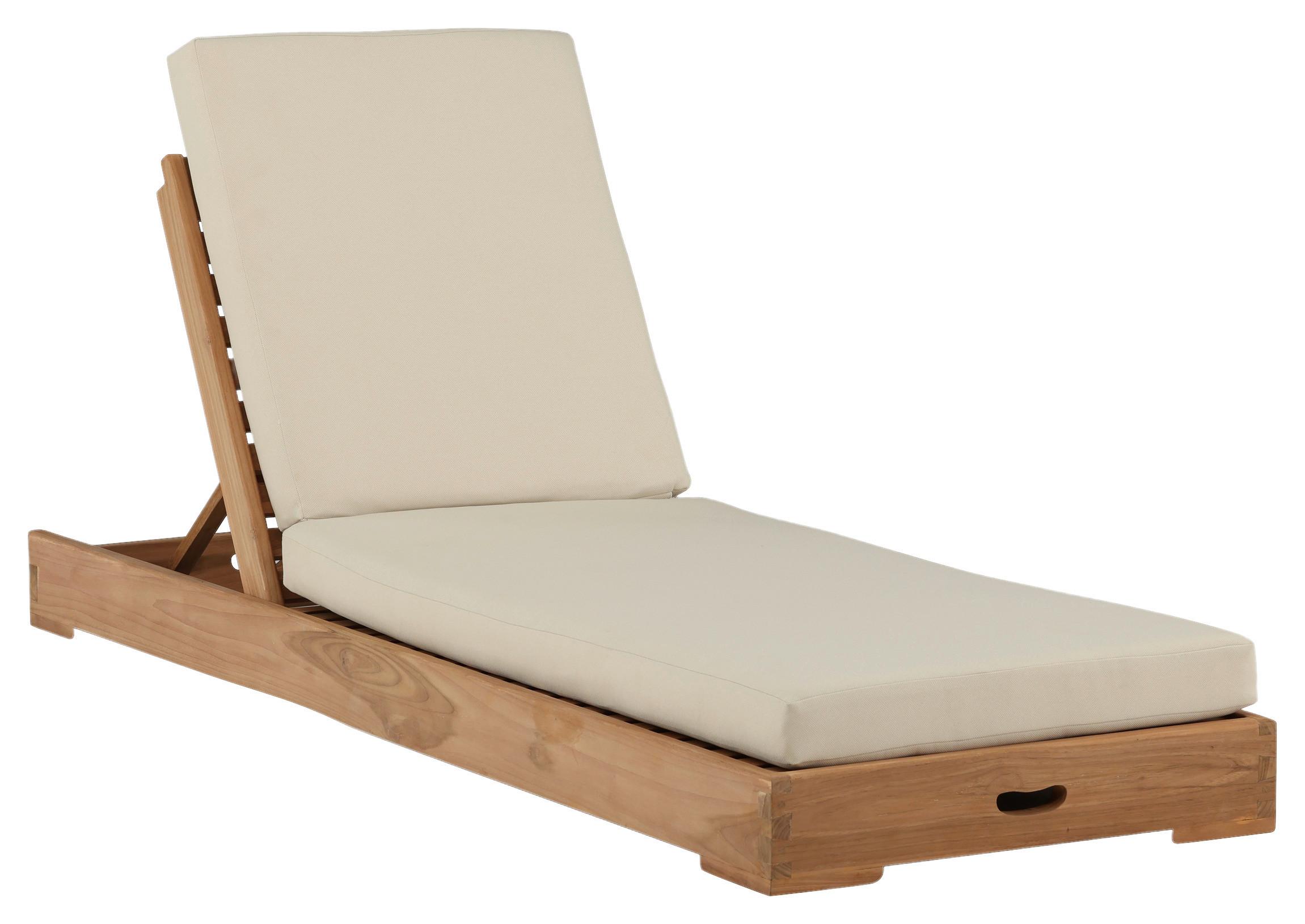 SONNENLIEGE KENYA - Teakfarben, KONVENTIONELL, Holz (200/14/70cm) - Gardenson