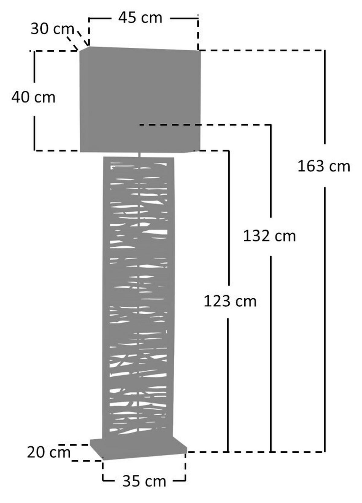 Stoječa Svetilka Driftwood - zlate barve/črna, Design, kovina/tekstil (35/163/20cm) - P & B
